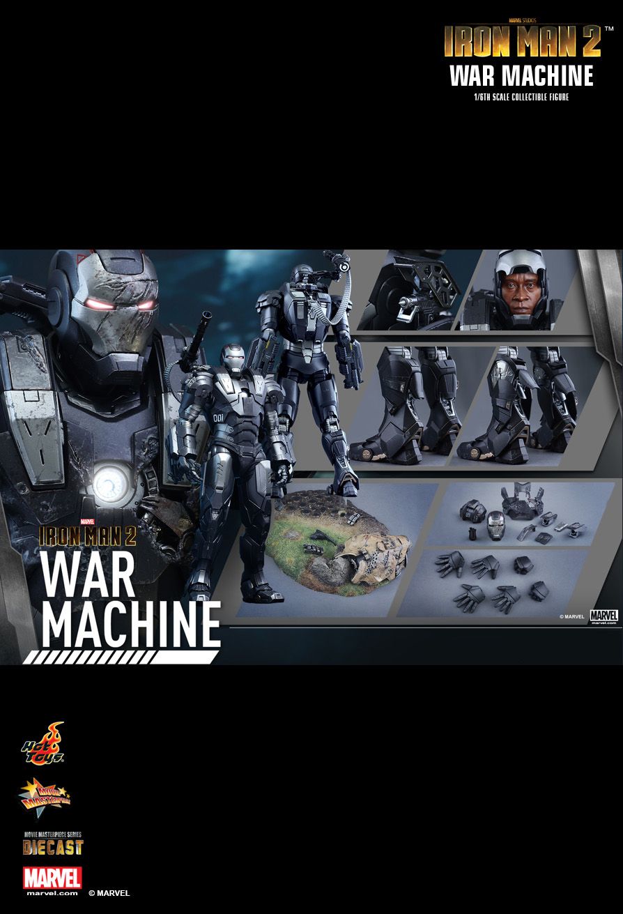 War Machine Sixth Scale Figure by Hot Toys DIECAST Movie Masterpiece Series